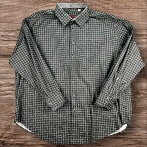 Robert Graham Men's Black, White Gray Skulls  Long Sleeve Shirt XXL